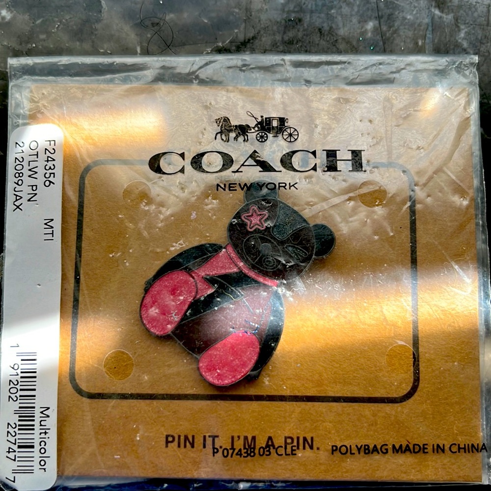 Coach Bear Pin